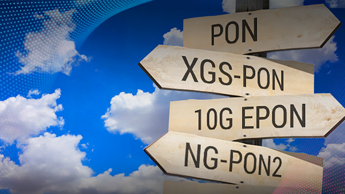 Multi-direction sign with different types of PONs