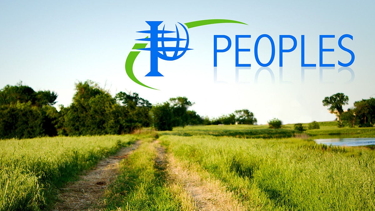 Peoples logo over country scene